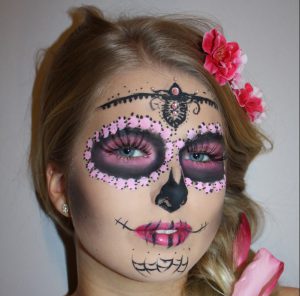 HVSTY stylist makeup sugar skull