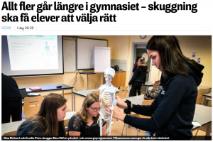 Skuggning ökar chanserna att välja rätt nyhet Ystad Gymnasium