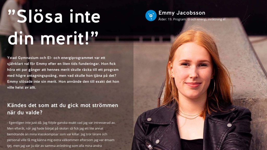 Artikel Emmy Jacobsson om programmet El och energi