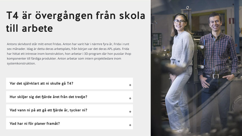 T4 är övergången från skola till arbete