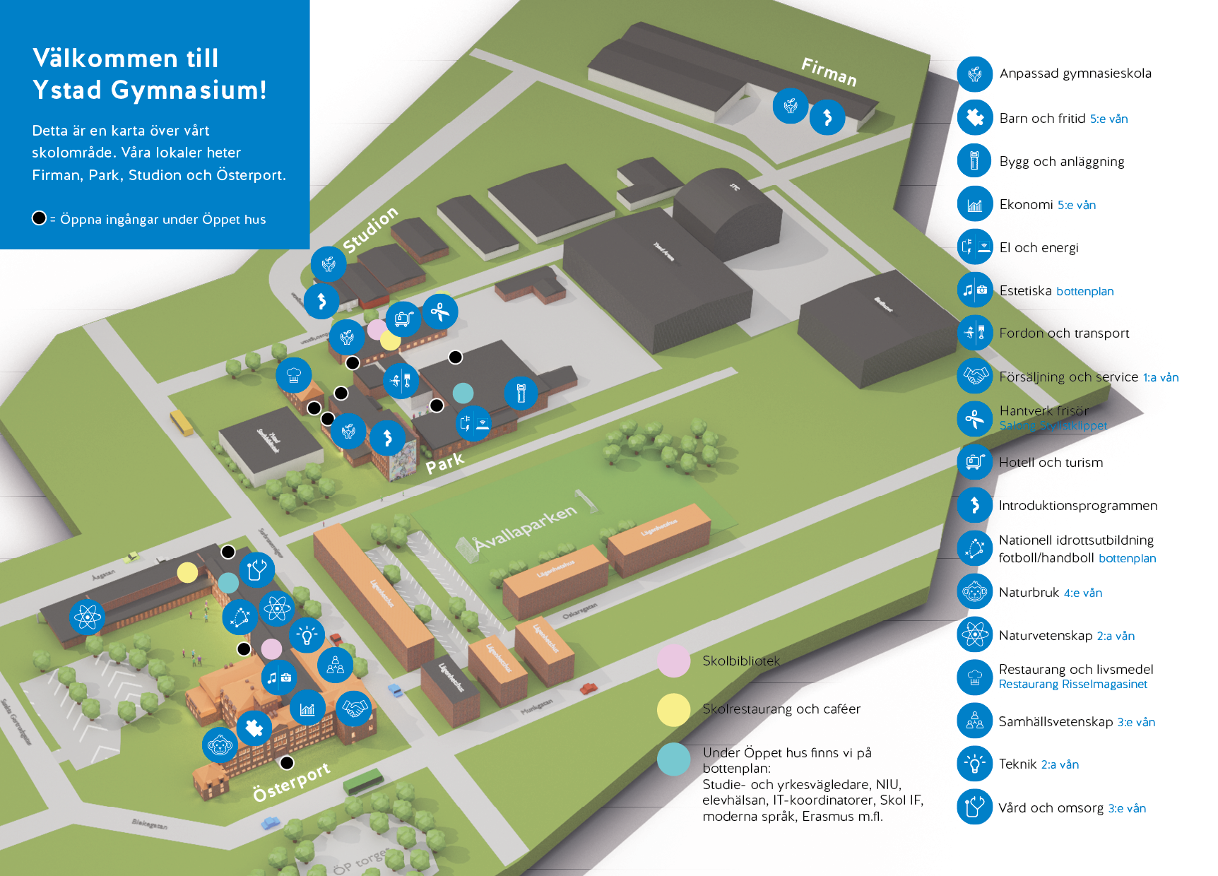 karta Ystad Gymnasium öppna ingångar 2023 webb