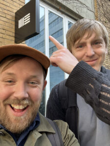 Niklas och Erik jobbskuggade i Berlin om undervisning i elektronisk musik ES Berlin erasmus 4 Ystad Gymnasium