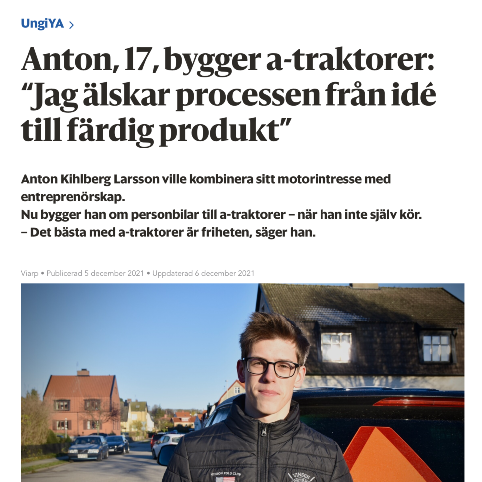 Anton TE a-traktorer YA
