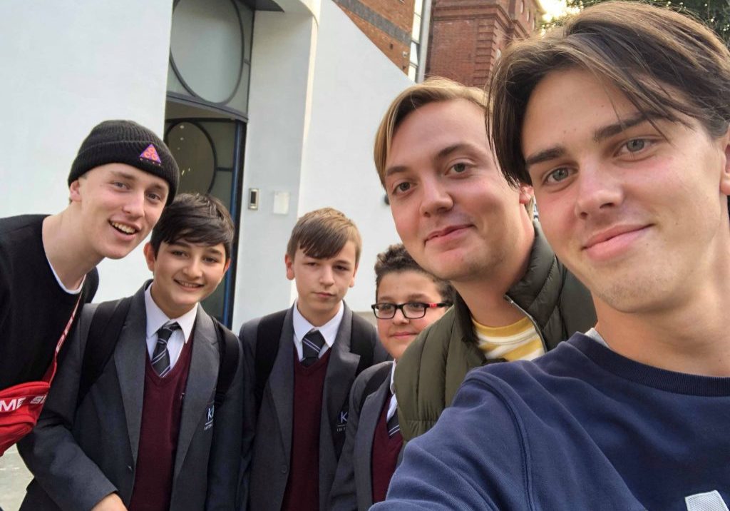 London_EK_2018_3 Gustaf, Albin & Johan samt 3 skolelever från London!