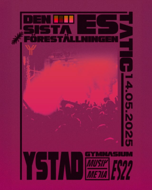 ES-tatic - Den sista föreställningen 📸🎶
Missa inte när treorna på Estetiska programmet intar Ystads Teater för den sista föreställningen! Det är ett samarbete mellan musik och mediaelever där de får chansen att glänsa en sista gång innan studenten.

🔹 14 maj kl. 18:00
🔹 Ystads Teater
🔹 Fri entré! Kom i god tid för mingel på röda mattan ✨